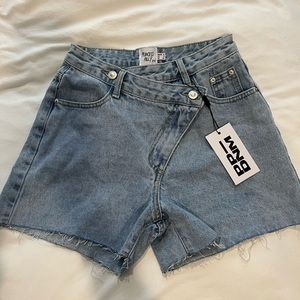 Princess polly crossover denim shorts